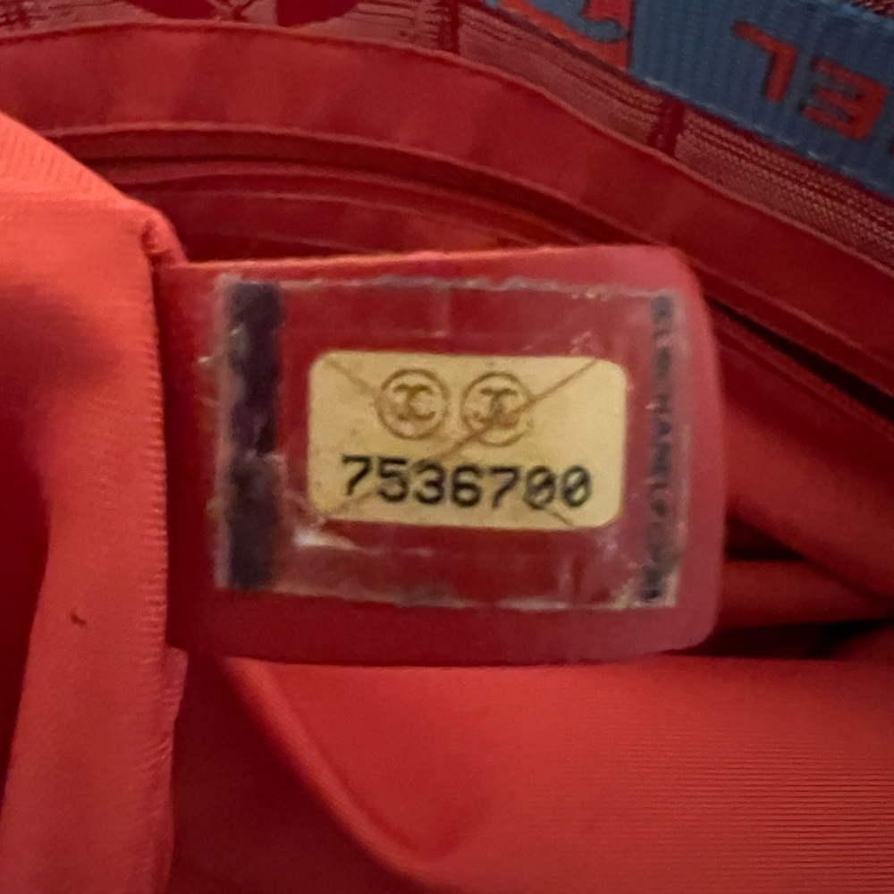 Chanel Red New Travel Line Nylon Tote - Picture 13 of 13